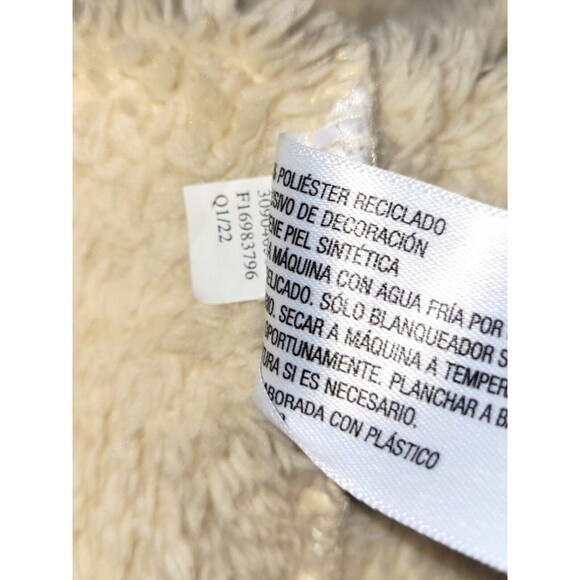 JoyLab Ivory Sherpa Pullover Sweatshirt Women’s L Quarter Zip Kangaroo Pocket - Picture 7 of 7